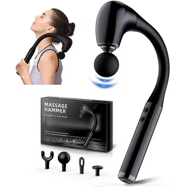 Vibration Massage Gun - Hochwertige Kabellose Vibrations-Faszien-Tiefengewebemassagepistole mit Verlängertem Griff