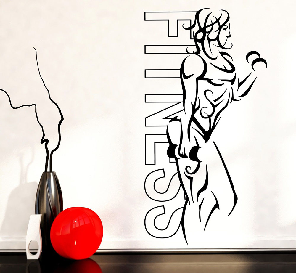 Wand Aufkleber Vinyl Fitness M – Yoga Fitness Health Bewertung und Preis