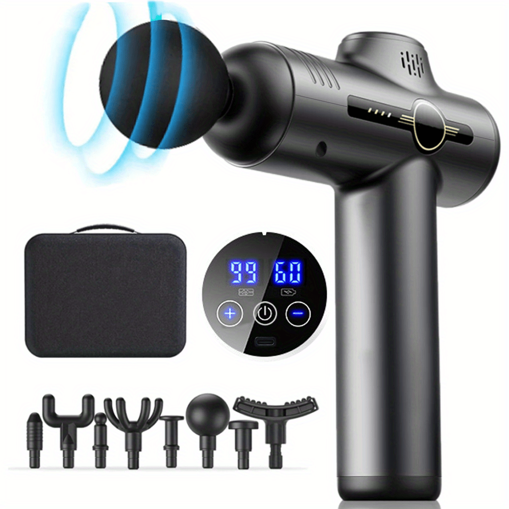 Vibration Massage Gun - 99-Niveau-Massagepistole, Faszien, tiefe Muskel, Entspannung, Körper,