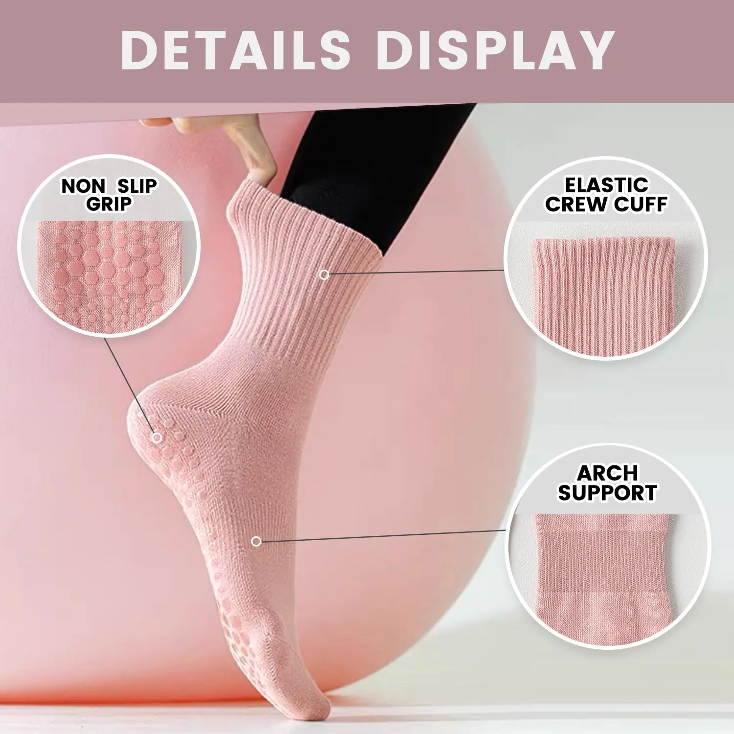 4 Paar Damen-Yoga-Socken, einf – Yoga & Fitness With Faye The Well Being Studio Abbots Langley Reviews Bewertung und Preis