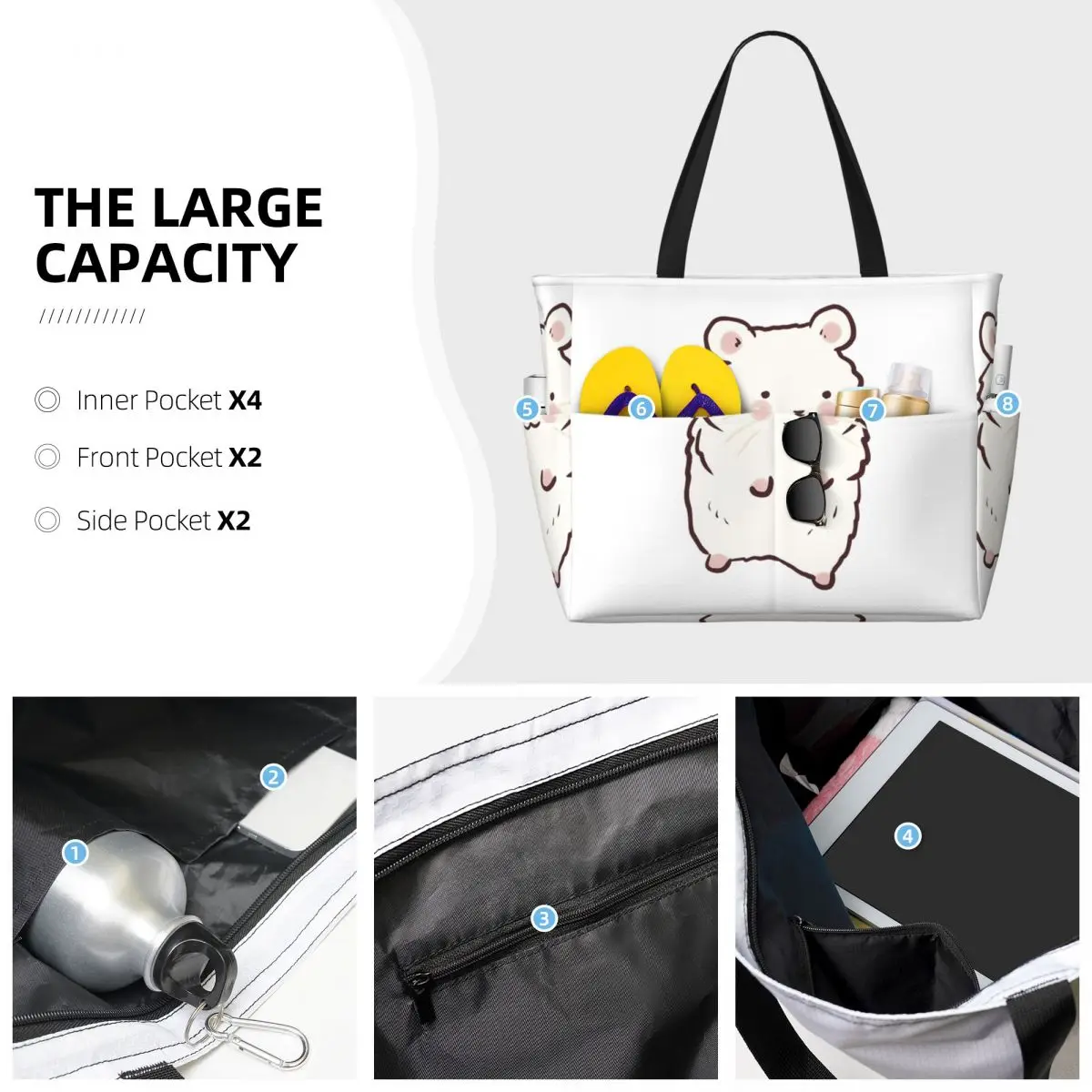 Strandtasche mit süßer Hamster – Yoga Fitness Drawing Bewertung und Preis