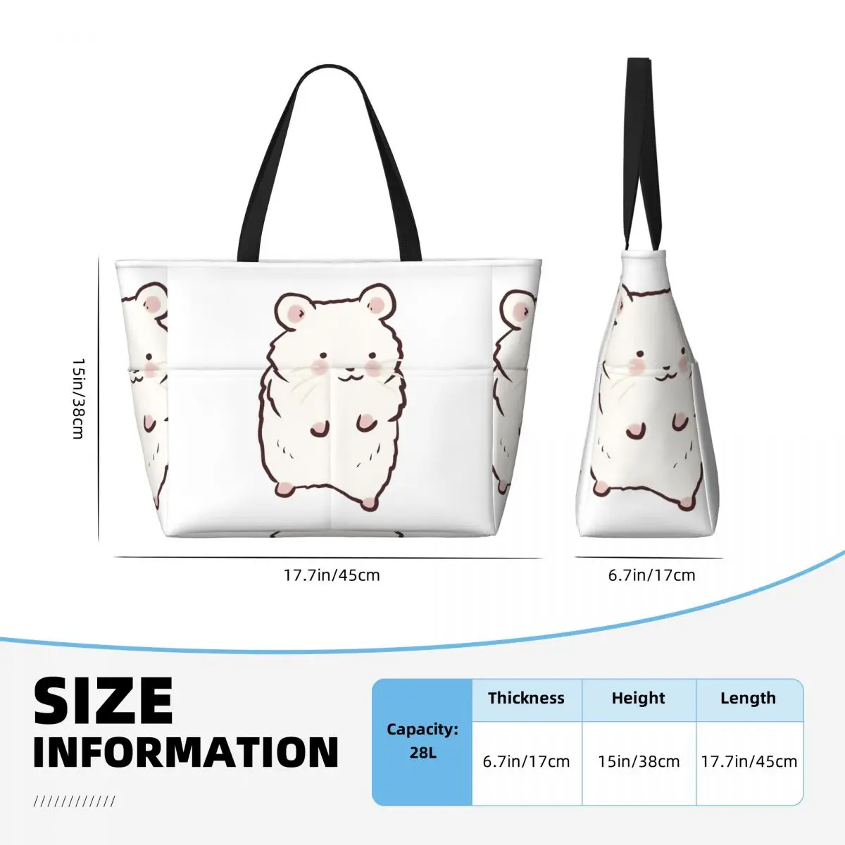 Strandtasche mit süßer Hamster – Yoga Fitness Drawing Bewertung und Preis